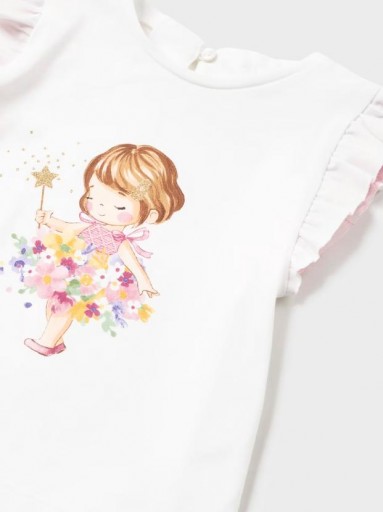 Mayoral camiseta combinada tul bebé  24-01005-038 Blanco-dalia [3]