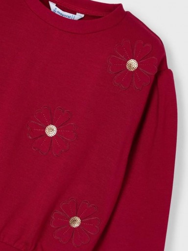 Mayoral Pullover aplique flor 14-04478-047 Guinda [1]