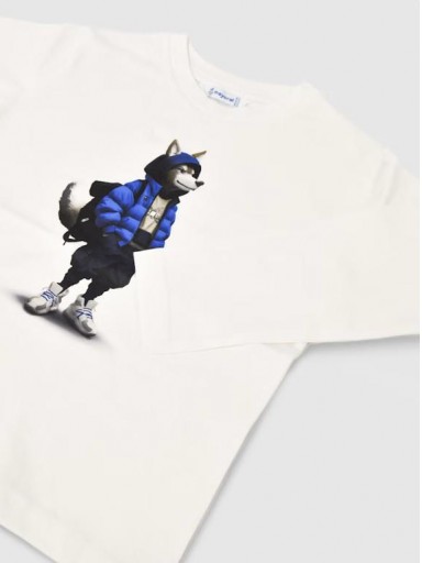 Mayoral Camiseta M/L "Wolf" 15-04083-012 Nata [3]
