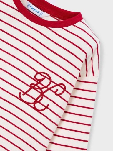 Mayoral Camiseta M/L Rayas 15-04013-015 Mac- rojo [3]