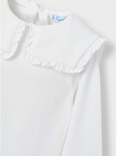 Mayoral Blusa Punto Cuello Volantes 15-04134-033 Nata [3]