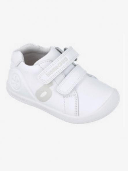 Biomecanics Deportivos Piel Bebe Blanco  Logo Gris 251010-C050-B113 Blanco y Rosa [0]