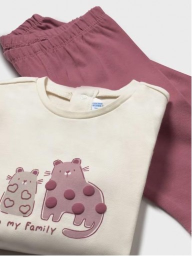 Conjunto 3 piezas lunares bebé 15-02743-043 Rosado [3]