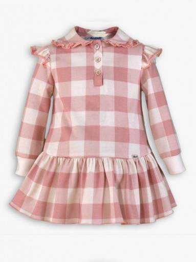 Miranda Vestido Infantil Cuadro Grande Rosa Serigrafia Gatito Detective "Maeve" 0617/V [3]