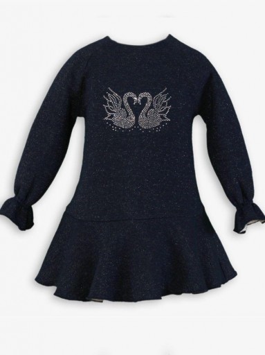 Miranda Vestido Infantil Marino Cisnes de Strass "Paris" 0622/V [1]
