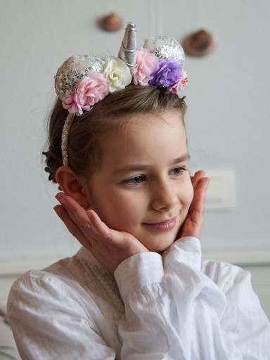 Inca Diadema unicornio con flores 44259