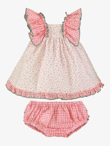 Miranda vestido Bebe Braguita Estampado Flores Volante Cuadro Vichy "Tulipan" 0048/VB [2]