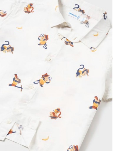 Mayoral camisa estampada bebé 24-01112-082 Blanco-Banana  [4]