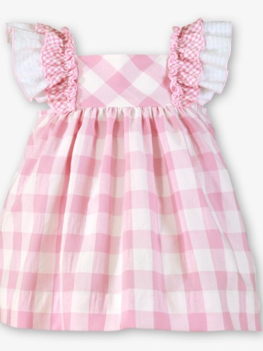 Miranda vestido Bebe y Cuadros Volantes Hombros "Violeta" 0502/V [1]