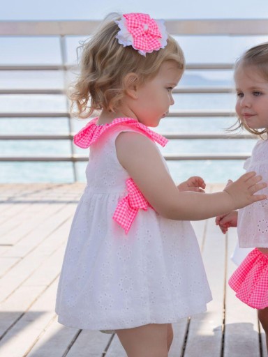 Miranda Vestido Bebe Blanco Perforado "Flor de Azahar" 0504/V [1]