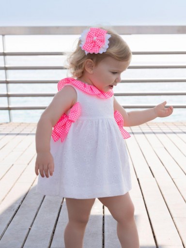 Miranda Vestido Bebe Blanco Perforado "Flor de Azahar" 0504/V [2]