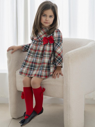 Miranda Vestido Infantil Cuadros Corte Alto Lazada "Zoey" 0612/V [1]