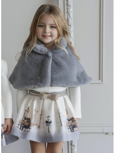Miranda Conjunto Infantil Camiseta, Falda Degradado Gris Estampado Londres  "Haven" 0236/2F [1]