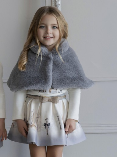 Miranda Conjunto Infantil Camiseta, Falda Degradado Gris Estampado Londres  "Haven" 0236/2F [2]