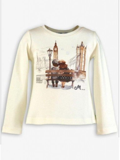 Miranda Conjunto Infantil Camiseta, Falda Degradado Gris Estampado Londres  "Haven" 0236/2F [3]