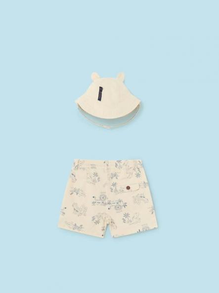 Mayoral Bermuda Con Gorro Reversible 25-01266-004 Crema [1]