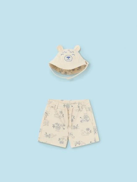 Mayoral Bermuda Con Gorro Reversible 25-01266-004 Crema [0]