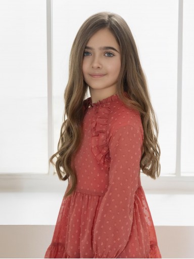 Miranda Vestido Pumeti Rosaceo Manga Renglán "Emma" 0300/V [1]