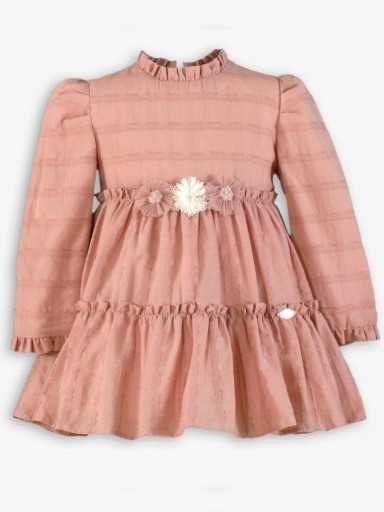 Miranda Vestido Infantil Ceremonia Rosa Palo Aplicación Floral "Dorothy" 0224/V [1]