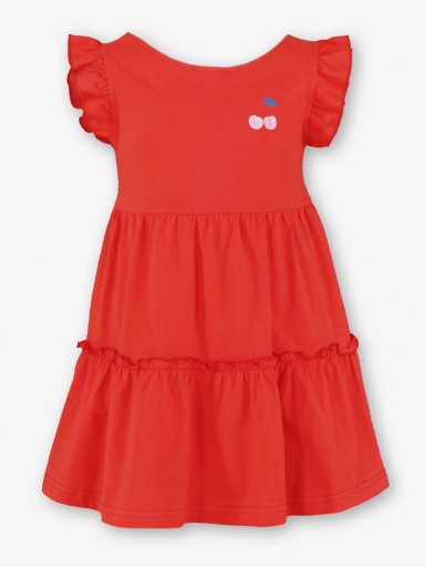 Miranda Vestido Infantil Algodón Rojo Sin Mangas Cerezas "Melissa" 0815/V [1]
