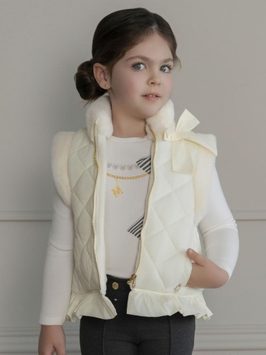 Miranda Chaleco Infantil Beig Acolchado Cremallera Dorada "Faith" 0248/CH