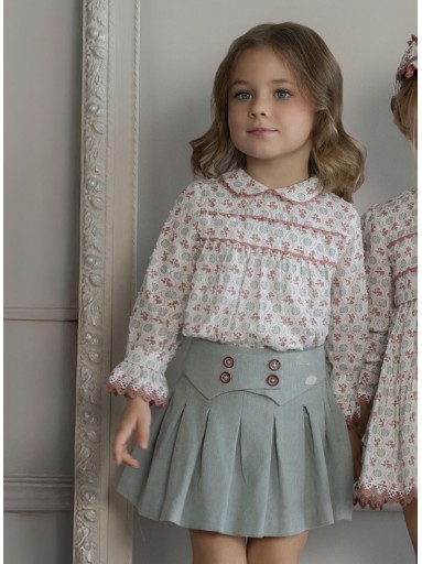 Miranda Conjunto Infantil Blusa y Falda "Evolett" 0255/2F