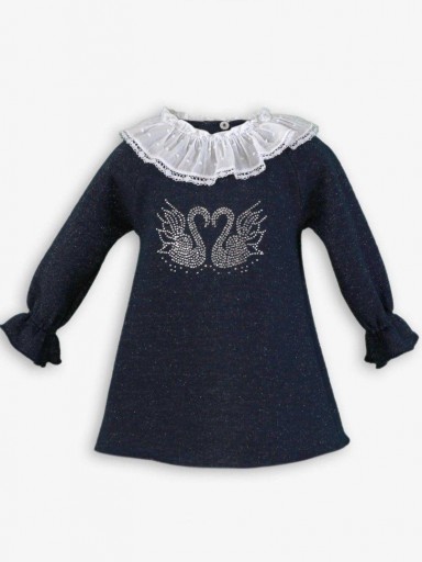 Miranda Vestido Bebe Marino Cisnes de Strass "Paris" 0522/V [0]