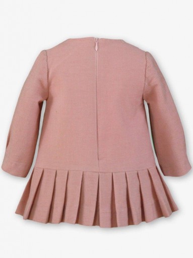 Miranda Vestido Bebe  Rosa Palo  Corte Trapecio  Lorzas y Galones "Taylor" 0125/V  [1]