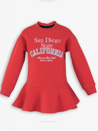 Miranda Vestido Infantil Tipo Sudadera Rojo Empolvado 1404/V [1]