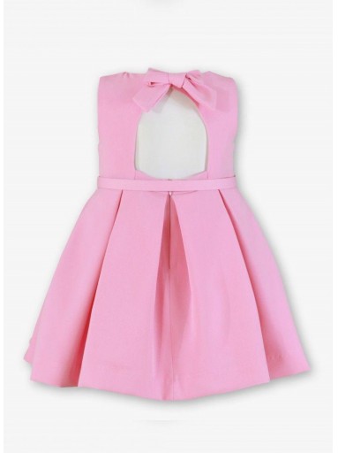 Miranda Vestido Infantil Ceremonia Rosa Falda Tablas "Azalea" 0232/V [7]