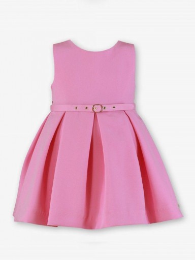 Miranda Vestido Infantil Ceremonia Rosa Falda Tablas "Azalea" 0232/V [6]