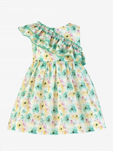 Miranda Vestido Infantil Estampado Volante Asimétrico "Mimosa" 0612/V [2]