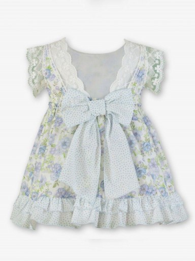 Miranda Vestido Infantil Flores Volante Topos "Crisantemo" 0236/V [6]