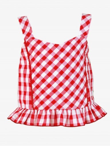 Miranda Conjunto Infantil Top Tirantes Cuadros Short Blanco "Flor de Cerezo" 0616/23 [4]