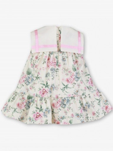 Miranda Vestido Bebe Estampado Flores Cuello Cuadrado Lazada "Camelia" 0152/V [5]