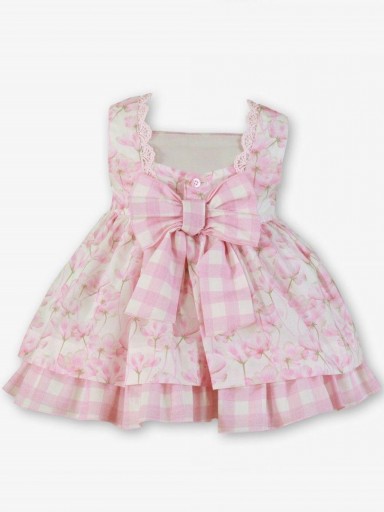 Miranda vestido Bebe Flores y Cuadros "Rosa" 0133/V [6]