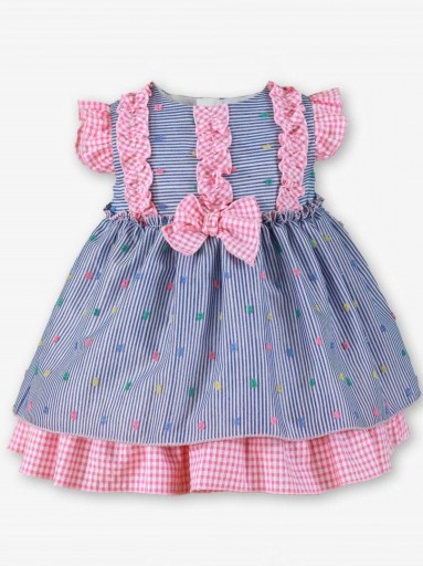 Miranda vestido Bebe Rayas y Cuadros detalles Multicolor "Cala" 0146/V [2]