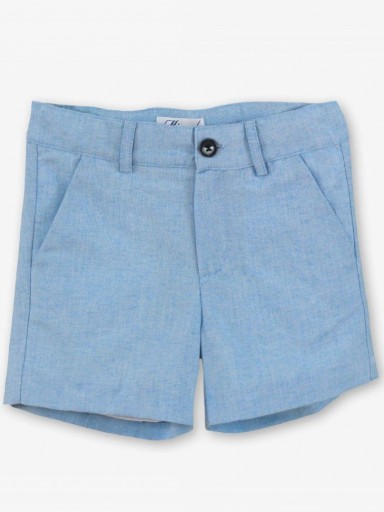 Miranda Conjunto Infantil Camisa m/l Rayas Pantalón Corto Azul "Peonía" 0244/23 [5]