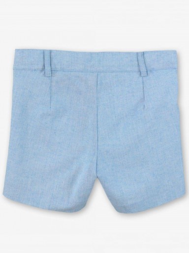 Miranda Conjunto Infantil Camisa m/l Rayas Pantalón Corto Azul "Peonía" 0244/23 [6]