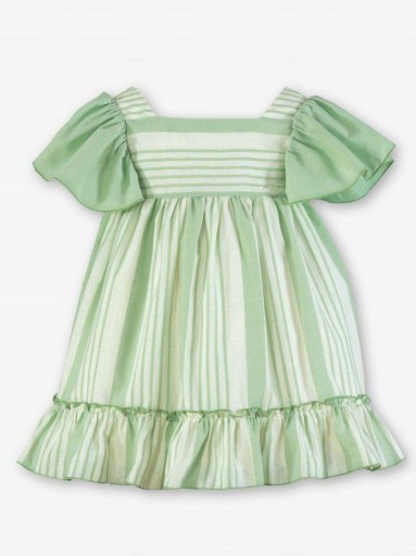 Miranda Vestido Infantil Rayas Verde "Azuzena" 0245/V [1]