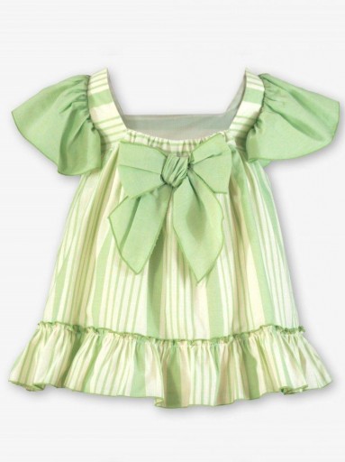 Miranda Vestido Infantil Rayas Verde "Azuzena" 0245/V [2]