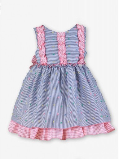 Miranda vestido Infantil Rayas y Cuadros detalles Multicolor "Cala" 0246/V [1]