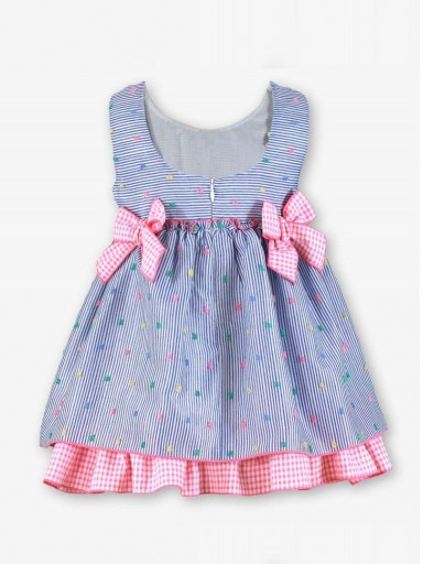 Miranda vestido Infantil Rayas y Cuadros detalles Multicolor "Cala" 0246/V [2]