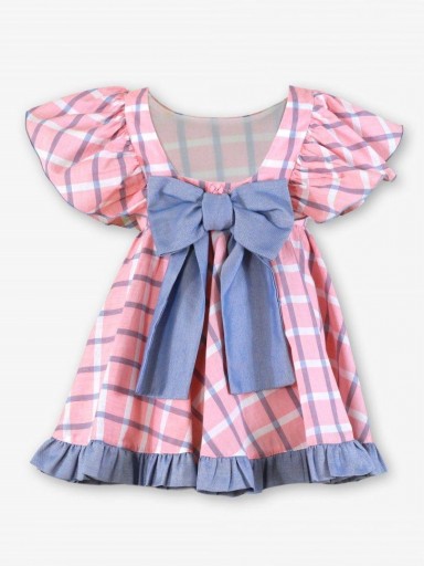 Miranda Vestido Infantil Cuadros Azul y Rosa "Magnolia" 0613/V [4]