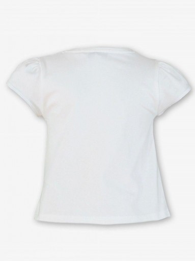 Miranda Conjunto Infantil Camiseta blanca serigrafia piña falda estampada en Azul "Hibisco" 0628/2F [3]