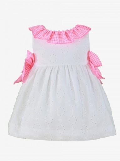 Miranda Vestido Bebe Blanco Perforado "Flor de Azahar" 0504/V [3]