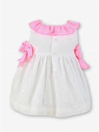 Miranda Vestido Bebe Blanco Perforado "Flor de Azahar" 0504/V [4]