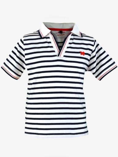 Miranda Polo Infantil Niño rayas Blanco y Marino "Madreselva" 1302/P [1]