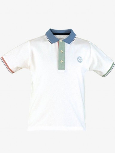 Miranda Polo Infantil Niño Blanco Detalles Colores "Iris" 1310/P [3]
