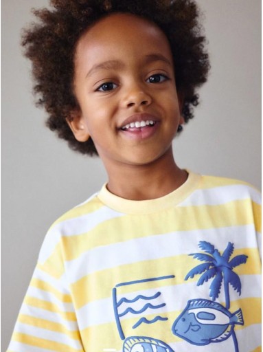 Mayoral Camisa m/c  Rayas Estampadas 26-03082-077 Lemon [0]